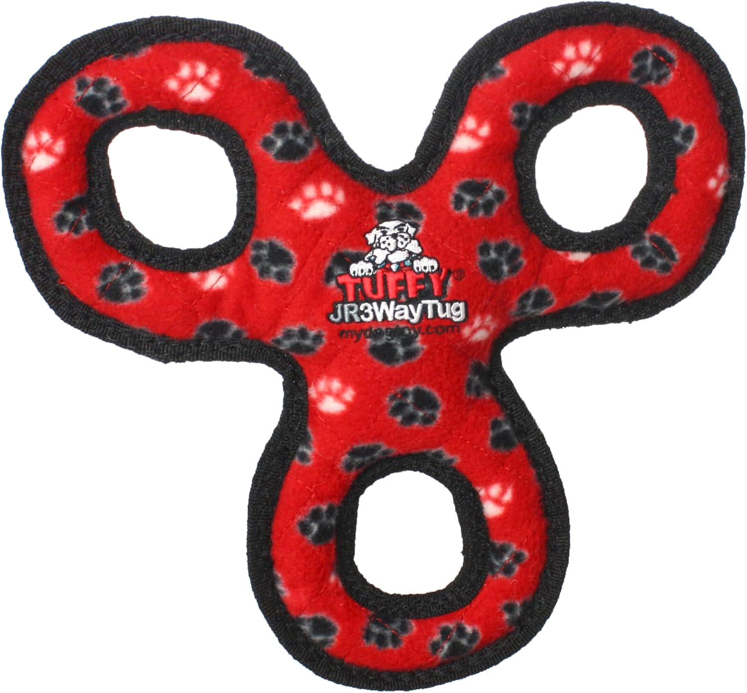 Tuffy Interactive Play Dog Squeaker Toy, Red image number 1