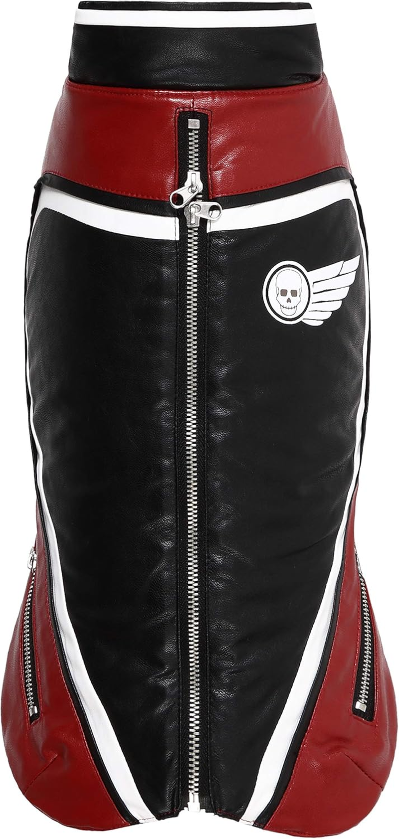 Wouapy 728430 Coat for Dogs Motor Cycle, Size 30, Red image number 1