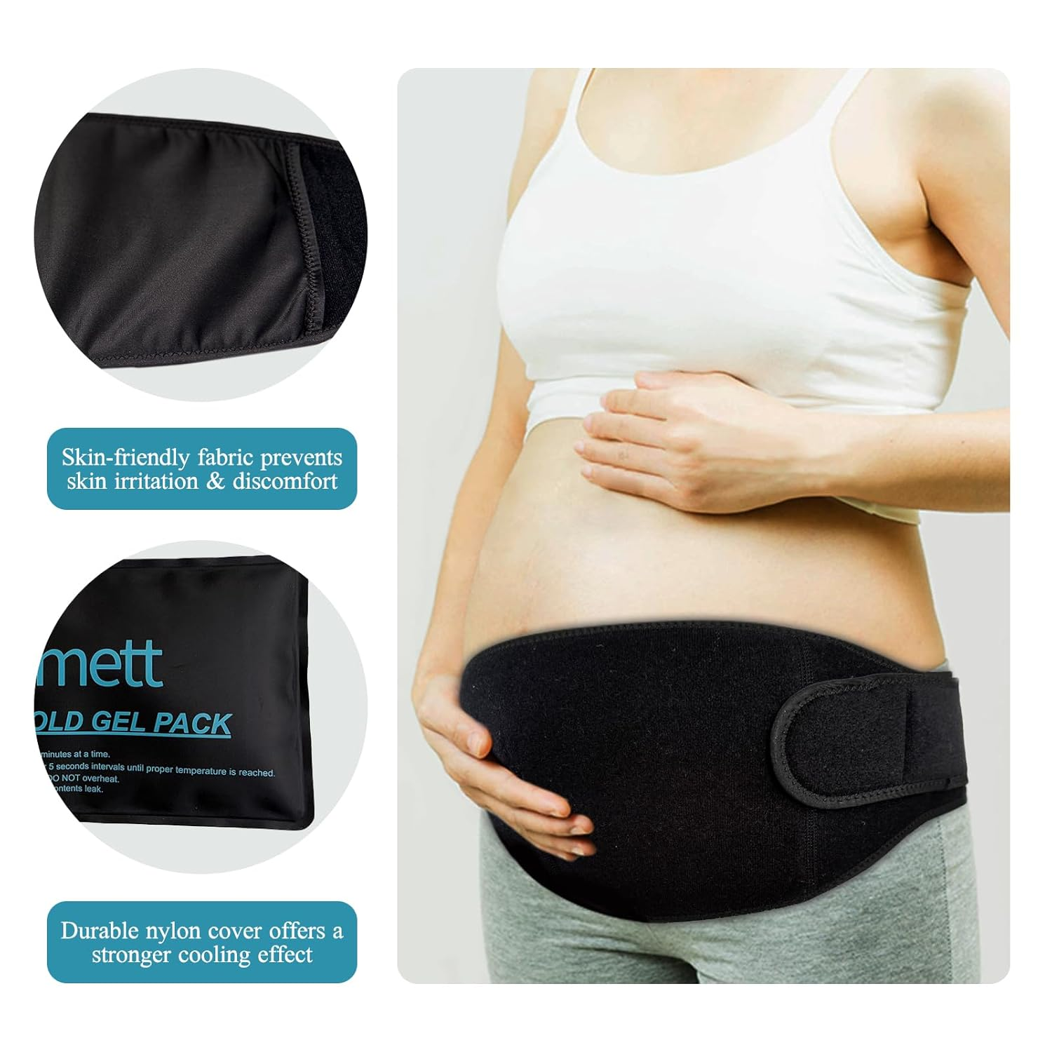 C-Section Belly Binder with 2 Gel Packs for Post-Op, Incision Protector, Reusable Hot & Cold Therapy for Swelling and Recovery, Postpartum Care Must Have image number 3