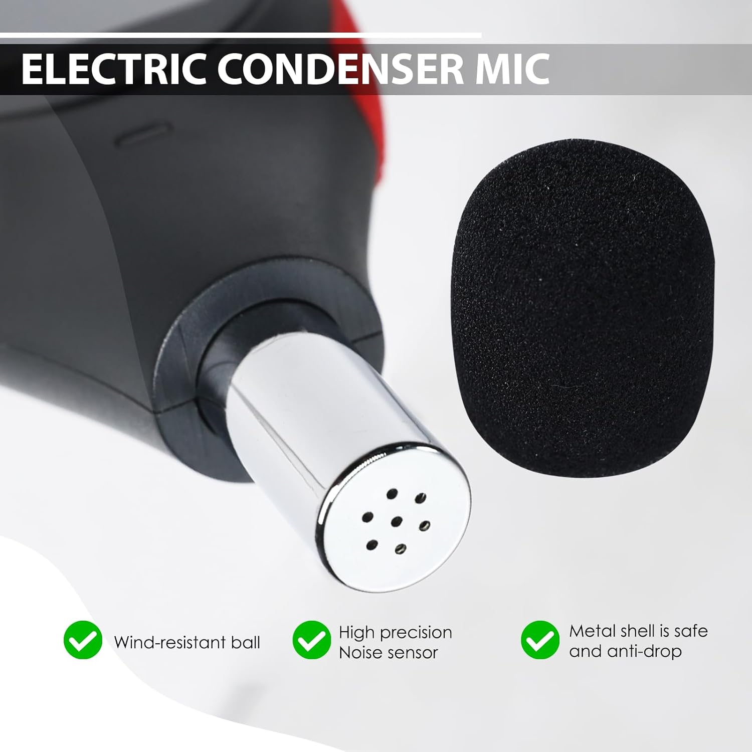 Decibel Meter Data Logger Portable Sound Decibel Meter, Sound Level Meter with 31,000 Data Record & Export, Rechargeable Noise Meter with A/C Frequency DC Output, 3-Color Alarm, Real Time Measurement image number 2