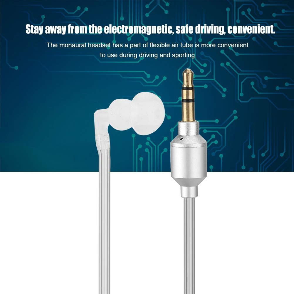 RIZGHWOY Monaural Headset, anti Radiation Earphone with Air Tube, for Wireless, Device, 3.5Mm 3 Pole Plug image number 1