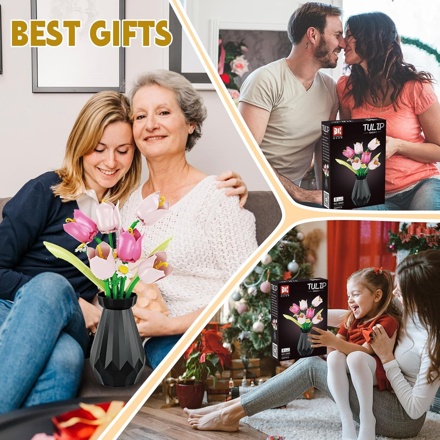 Tulips Flower Botanical Collection Building Sets,Flower Building Toys for Adults and Kids, Home Decor Gifts for Mother'S Day, Valentine Day, Birthday, Christmas Day image number 6