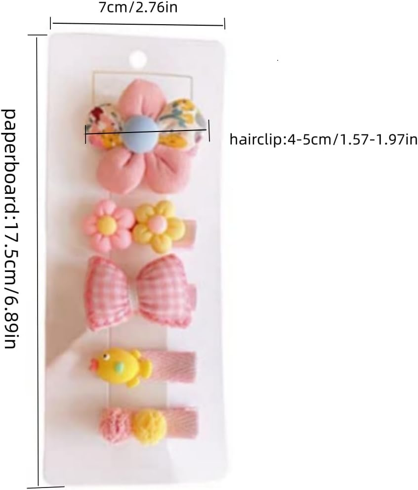Taicols Baby Girls Hair Clips, 20 Pcs Toddler Hair Barretes, Baby Hair Clips for Girls, Adorable Fun Hair Accessories Flower Pattern Hairpin Snap Bow Girls Baby Pin Hair Baby Toddler Hair Clips (1) - 2 image number 2