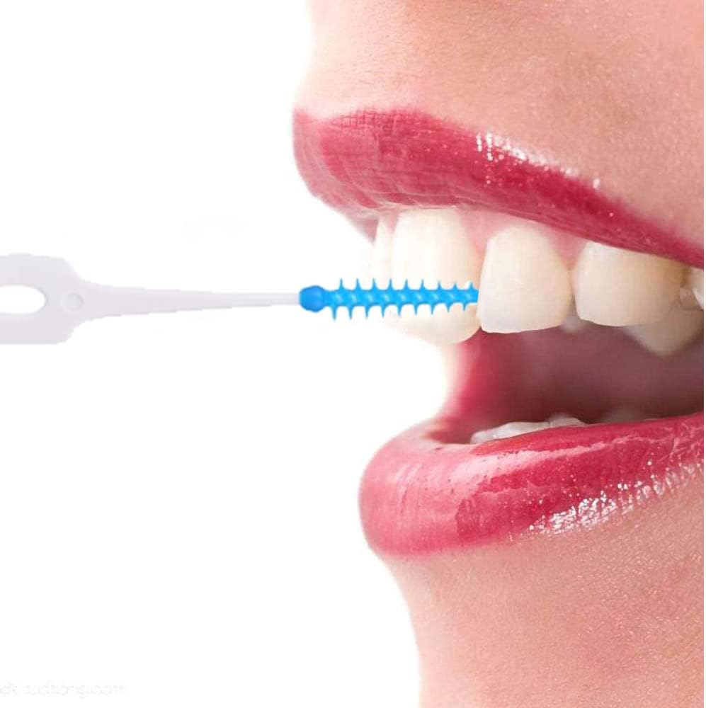 160 Pieces Dual-Use Interdental Brushes, Silicone Tooth Floss Picks Dental Picks Interdental Brush Toothpick Dental Brushes Teeth Brush Picks for Braces Oral Cleaning image number 4