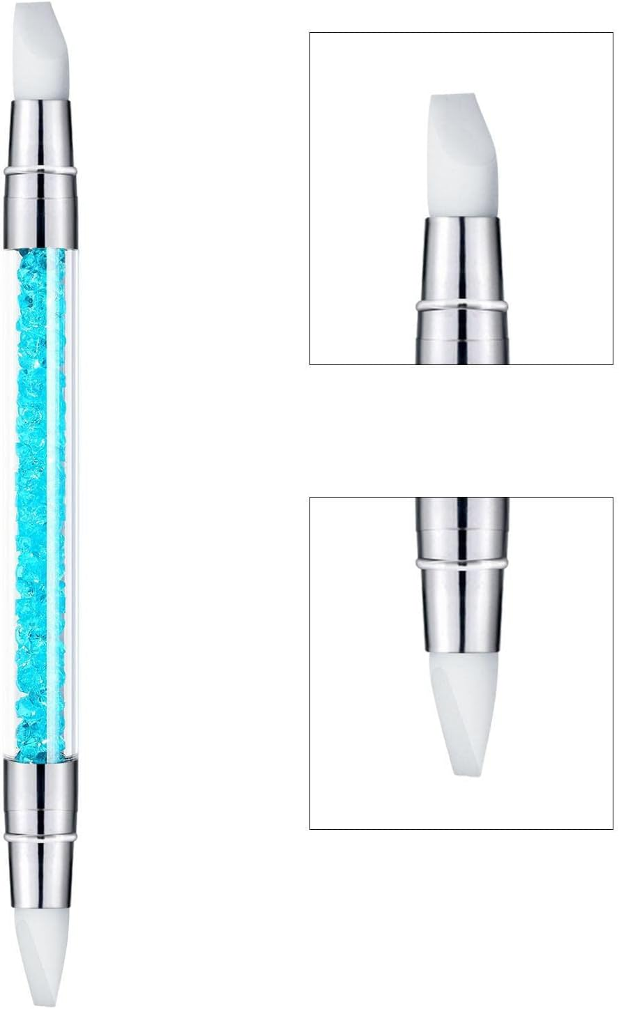 Silicone Nail Brush - Nail Tools for - Dual-Ended Sculpture Dotting Tools, Silicone Nail Polish Brushes For - 2 image number 4