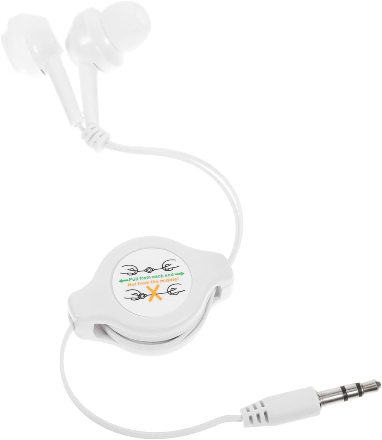 JEWEDECO Retractable in Ear Earphones Lightweight with Cushioned Comfort for Players and Digital Devices image number 2