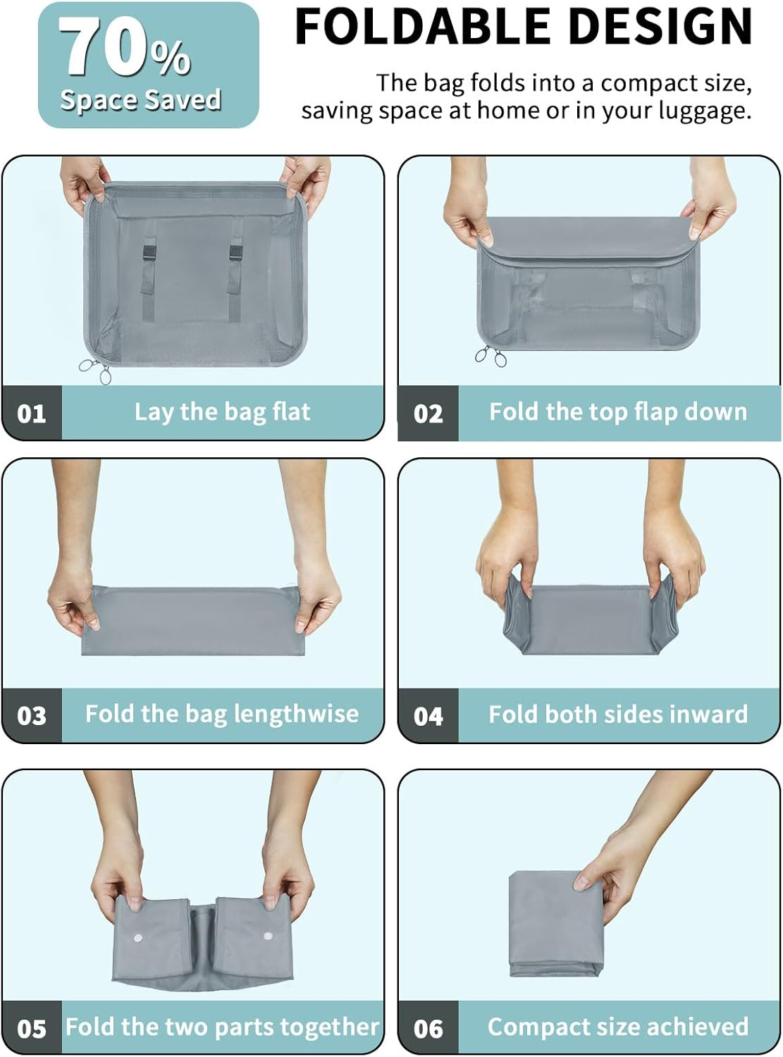 OUNAIDE 12 Set Packing Cubes for Travel, Travel Essentials Packing Cube, Lightweight Luggage Suitcase Organizer Bags with Shoe Bags & Accessories Bags, Foldable Packing Organizer image number 2