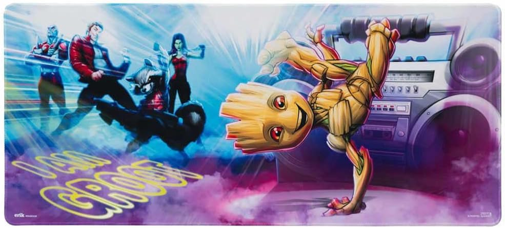 Grupo Erik Official Marvel Groot XXL Mouse Mat - Desk Pad - 31.5" X 13.78" Non-Slip Rubber Base Mouse Pad, Gaming Mouse Pad, Keyboard Mouse Mat, Marvel Gifts, Groot Purple - Peaky Blinders image number 1