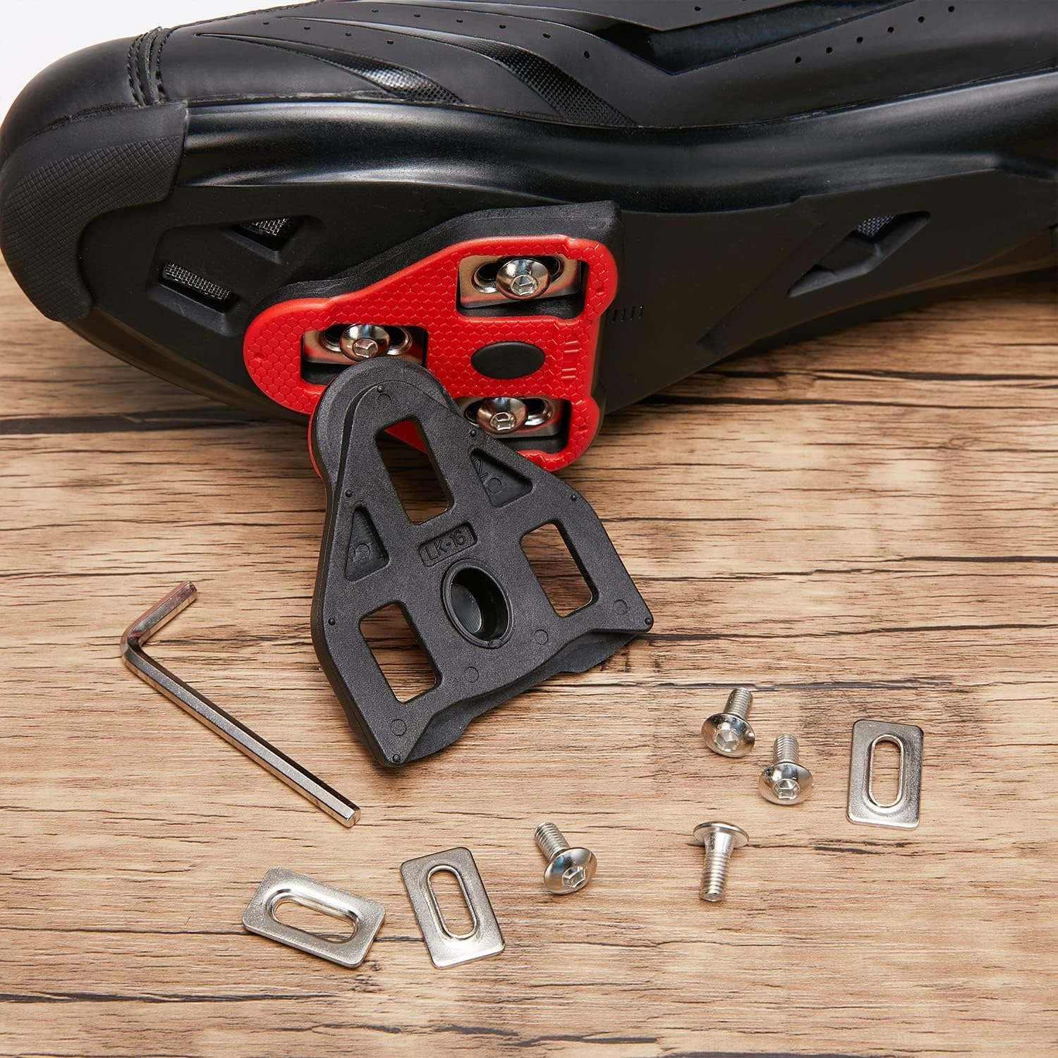 AORAKI Sport Bike Cleats Compatible with Peloton Look ARC Delta - Indoor Cycling & Road Bike Bicycle Cleat Set - Fully Compatible with Peloton Pedals and Delta Clips image number 2