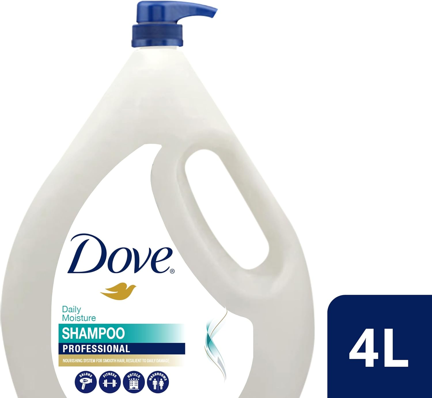 Dove Daily Moisture Shampoo 4 Litre, White
