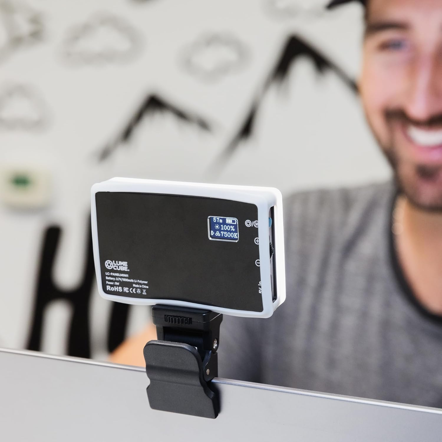 Lume Cube Video Conference Lighting Kit | Live Streaming, Video Conferencing, Remote Working | Lighting Accessory for Laptop, Adjustable Brightness and Color Temperature, Computer Mount Included image number 5