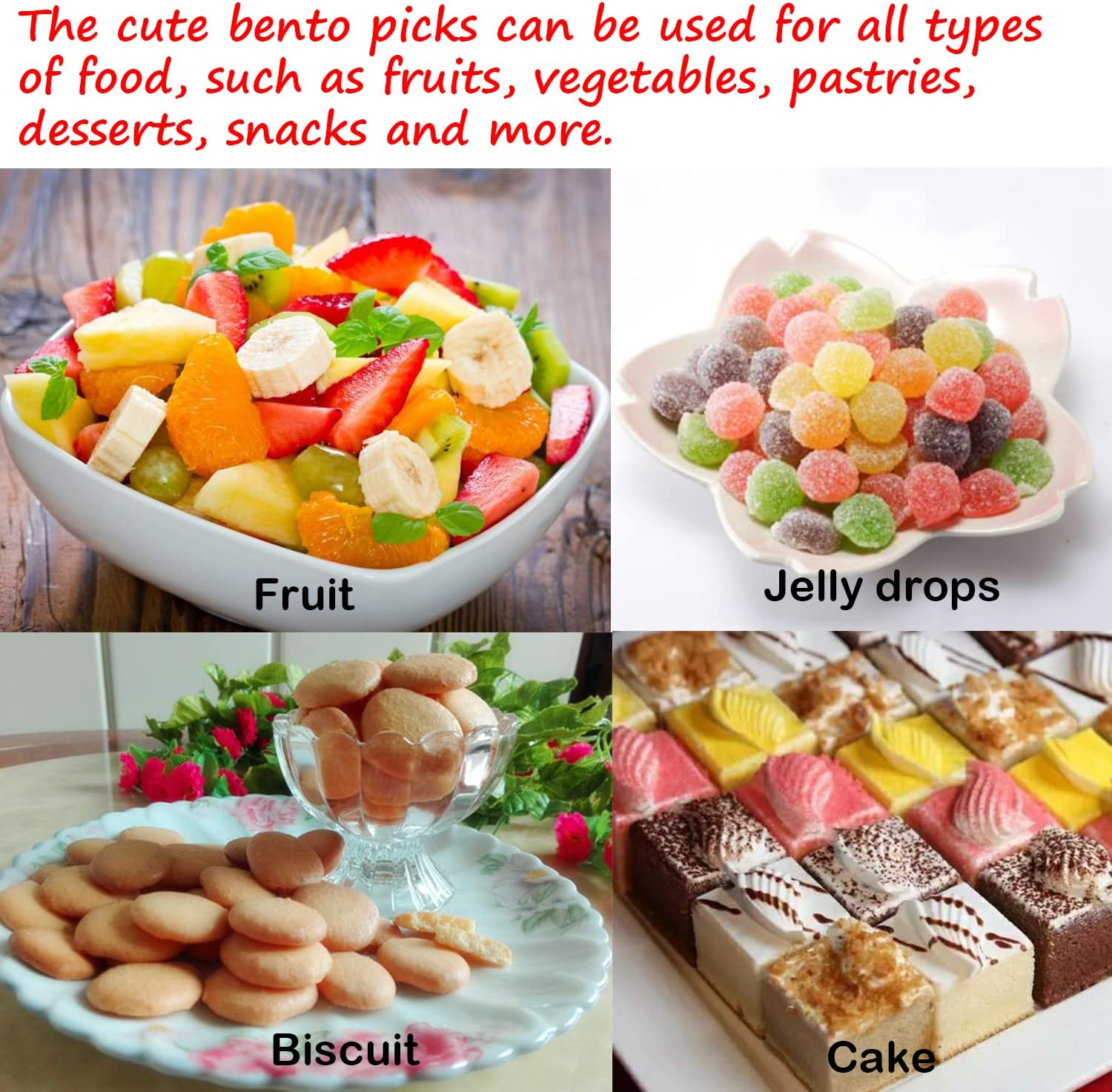 Mini Cartoon Fruit Forks, 68 Pcs Cartoon Animal Fruit Pick Food Picks, Little Fruit Food Picks, Lunch Bento Box Picks Cartoon Toothpick Mini Cupcake Fork Picks Cake Picks Food Toothpick image number 4