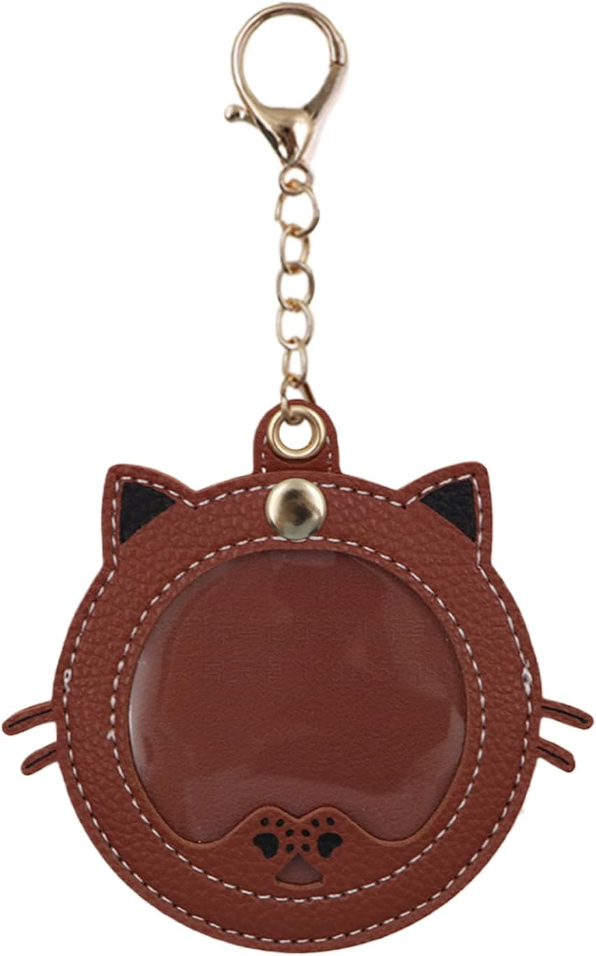 Gcerfby Pet Hair Storage Keychain, Cute Design, 9.2X8X0.5Cm, Kitten Face Shaped Dog Hair Storage Keychain, Creative Cute Keyring and Key Holder, Decorative for Backpack, Purse, Wallet