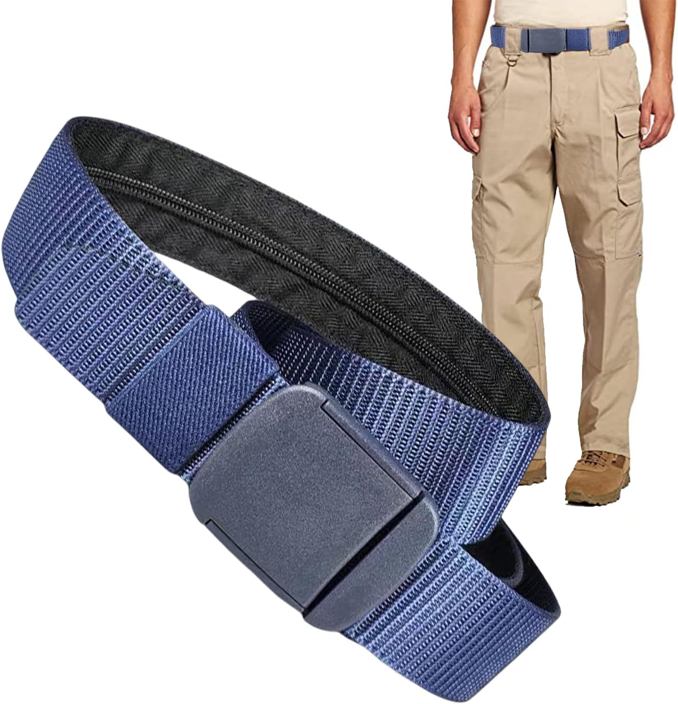 GLANSI Travel Security Money Belt, Money Belt with Hidden Money Pocket, Undercover Hidden Wallet, Adjustable Canvas Belt for Travel, Money Waist Belt Bag, Anti-Theft Passport Wallets for Men & Women image number 4