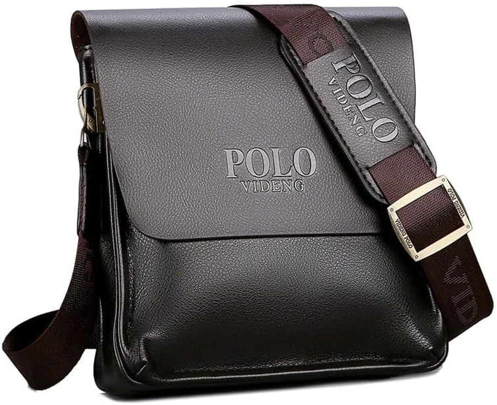 The Leisure Business Single Shoulder Bag Polo Vertical Bag Man Trend Inclined Shoulder Bag-Black image number 2