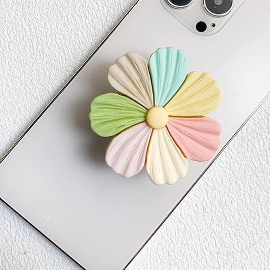 ARFUKA Phone Ring Holder Universal Phone Grip Collapsible Colored Flower Phone Grip and Phone Stand for Phones and Tablets Pack of 2 image number 4