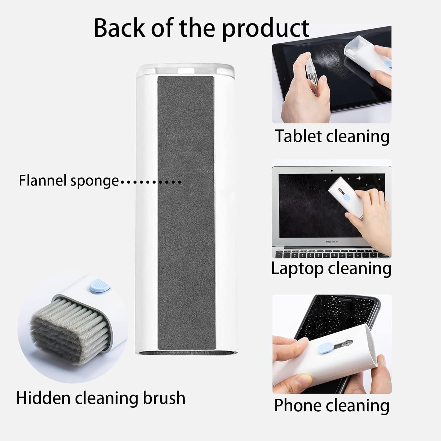 7 in 1 Electronic Cleaner Kit - Keyboard Cleaner, Keyboard Cleaning Kit, Laptop Cleaner with Brush, Electronic Cleaner for Airpods Pro/Laptop/Phone/Computer/Screen (Give Away a Flannel Cloth) Blue - 20In1 Black image number 3