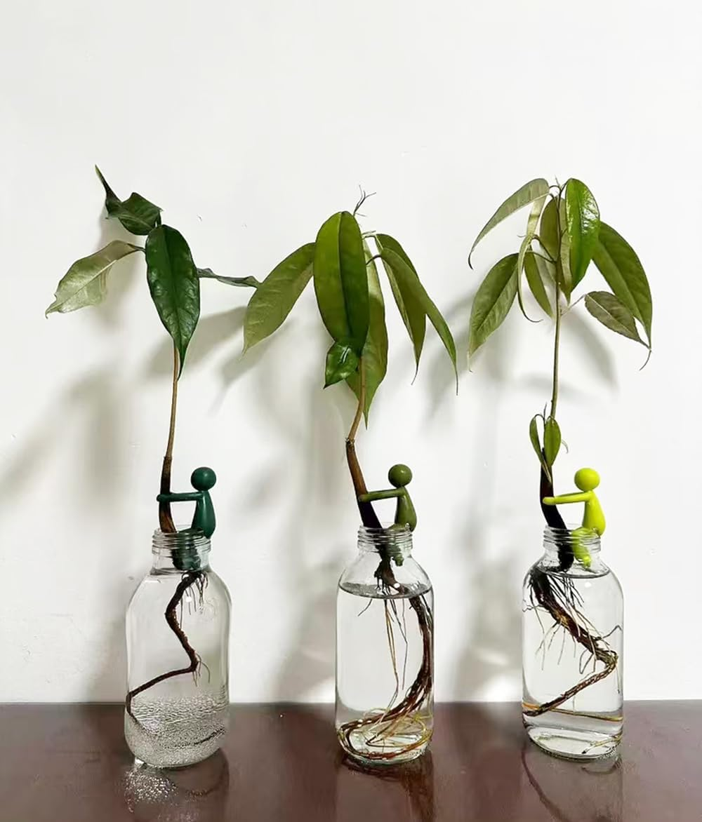 3 PCS Plant Propagation Buddy,Little Man Plant Supports Plant Holder for Sprouts,Stems Shoots, Cuttings,Plant Nurturing Decorative Plant Supports Garden Decoration,Plant Lover Gifts image number 3