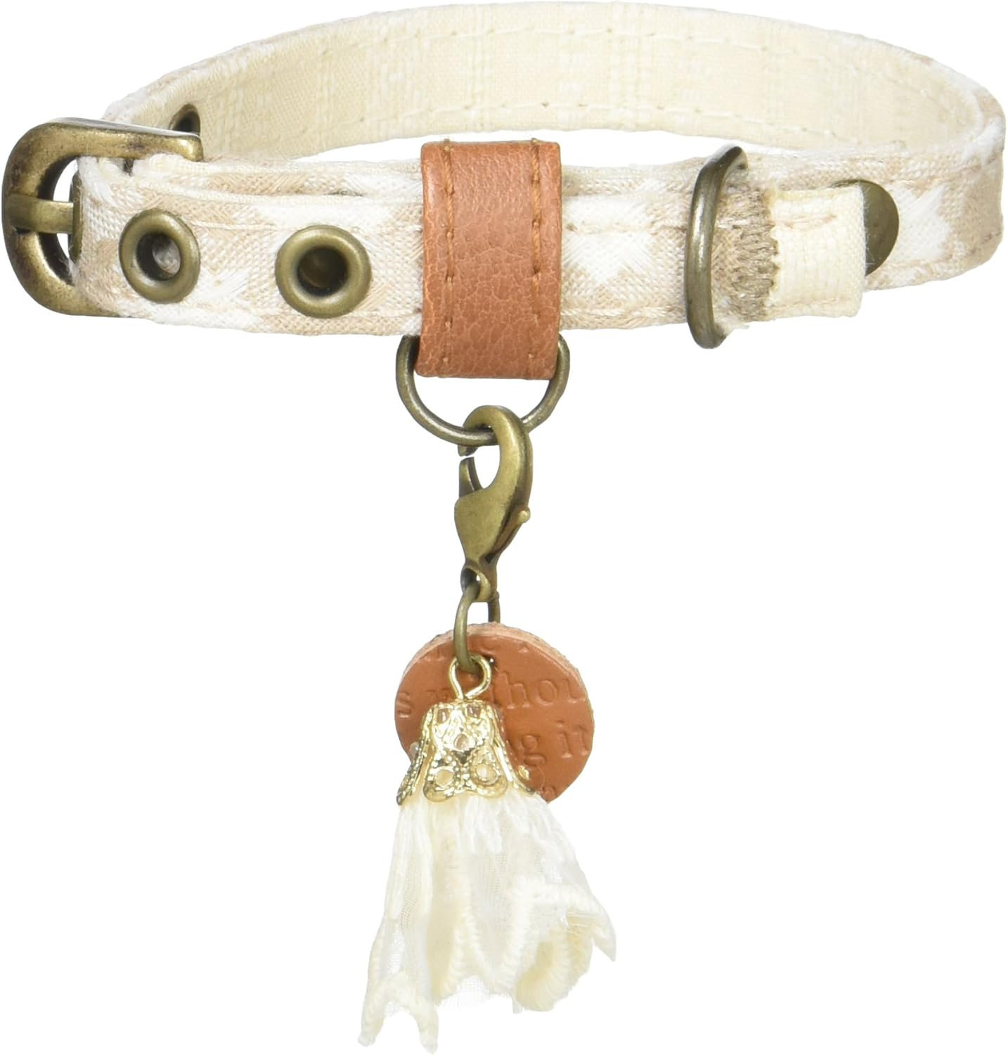 Zaya Dog (Zaya Dog) ZD10011-1 Collar Sway Flower S Beige