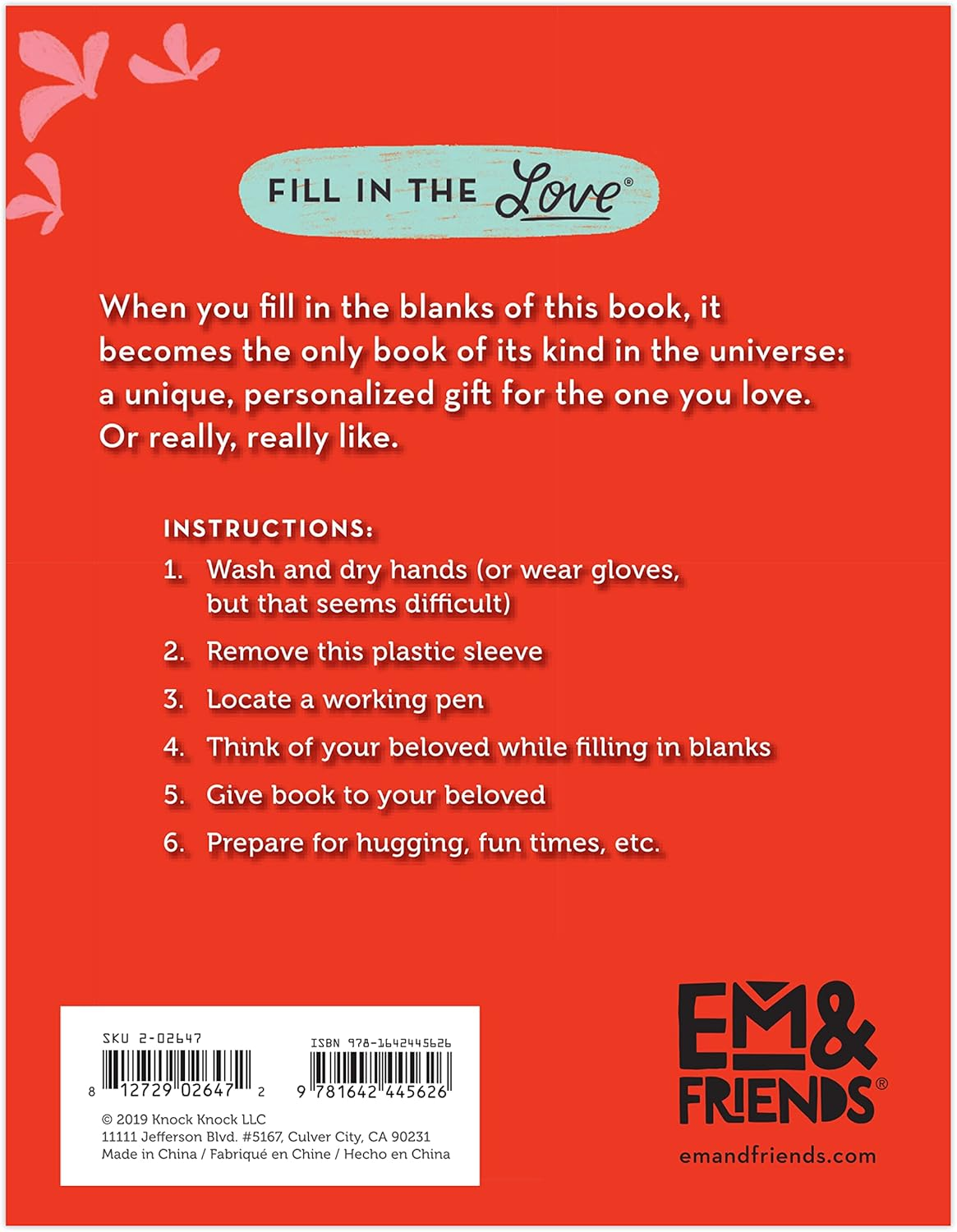 Emily Mcdowell & Friends about You Fill in the Love Book Fill-In-The-Blank Gift Journal, 4.10 X 5.40-Inches image number 1