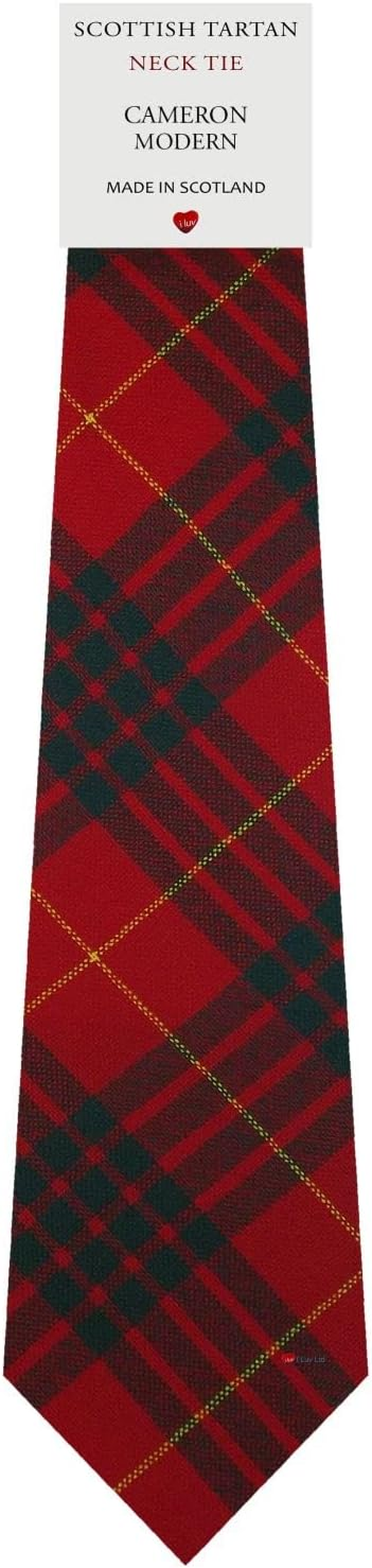 Mens All Wool Tie Woven and Made in Scotland in Cameron Modern Tartan image number 1