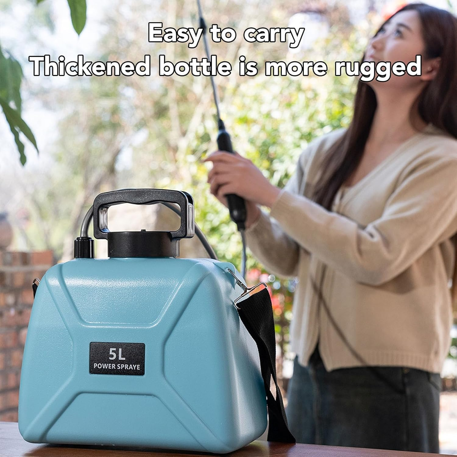 Electric Garden Sprayer - 1.35 Gallon Upgraded Battery Powered Sprayer, Weed Sprayer with 3 Mist Nozzles/Battery Indicator / 23.6 Telescopic Wand/Shoulder Type image number 1