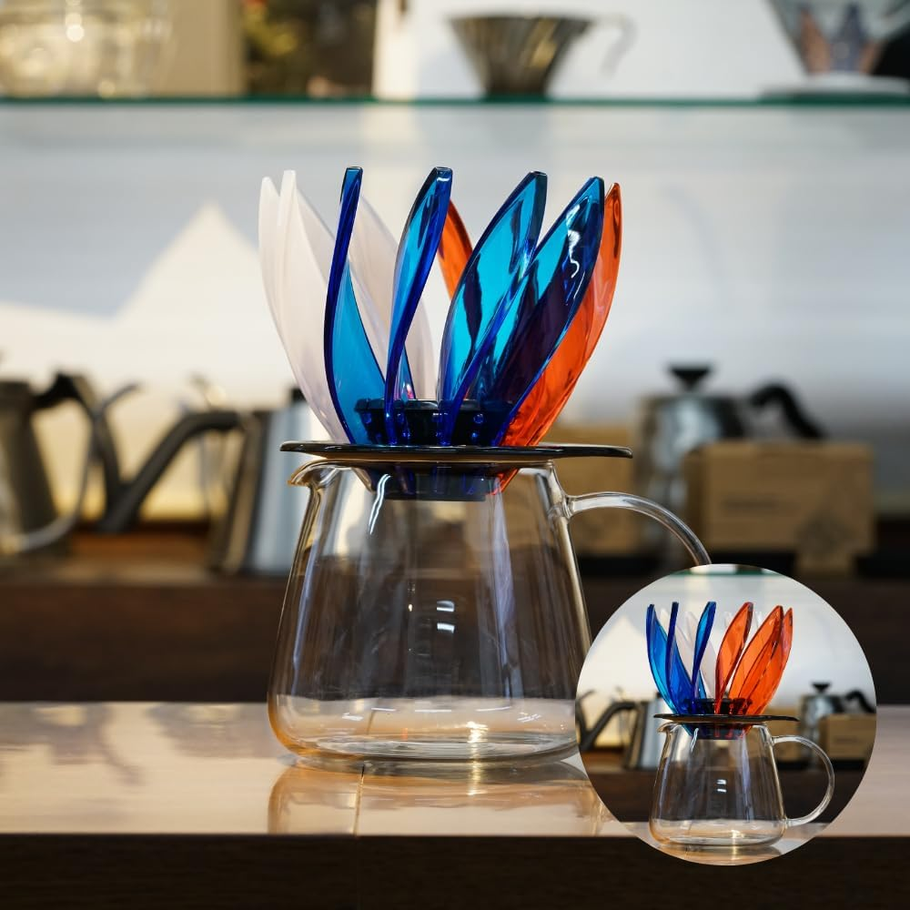 HARIO V60 VDSU-02-TRI Dripper SUIREN 02 Tricolor Coffee Hand Drip 2024 Limited Edition Spiral Rib - Blackwhite image number 2