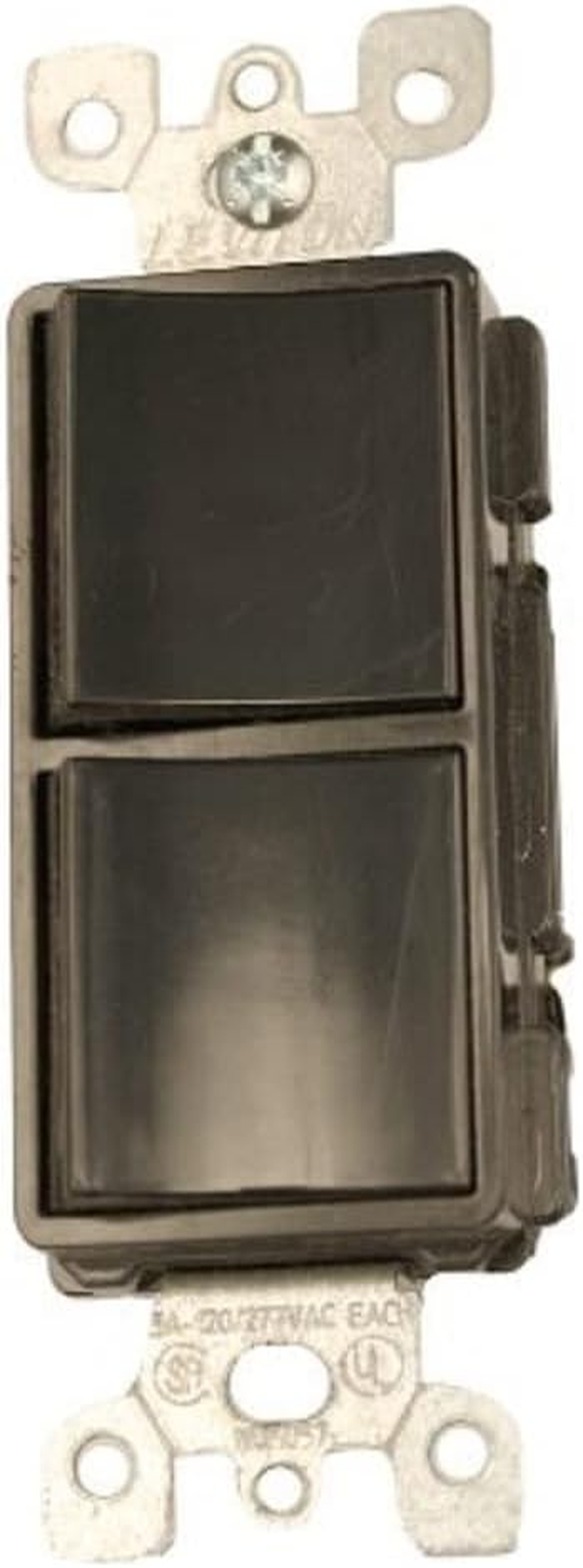 Leviton 5641-E 15 Amp, 120/277 Volt, Decora Single-Pole / 3-Way AC Combination Switch, Commercial Grade, Grounding, Black - Black