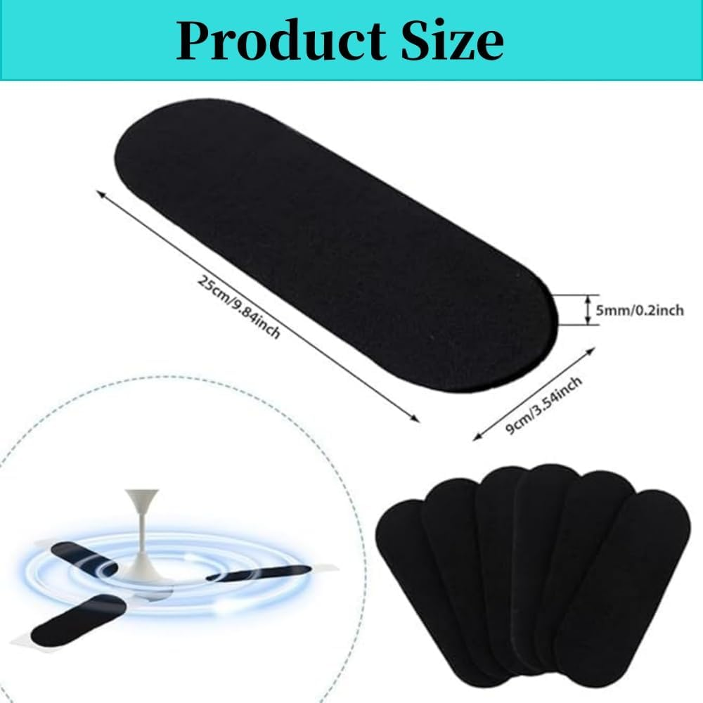 Fabselection Ceiling Fan Filter, 6 Pcs Activated Carbon Air Vent Filter, Universal Strong Adhesive Activated Filter for Blades, Easily Sticks on Ceiling Fan Blade, Air Purifier Pads for Household image number 2