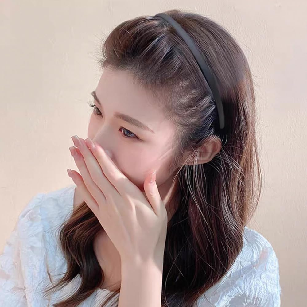 TSUOUKL Pack of 6 Red Headbands, Red Band Accessories, Fashion Red Hair Accessories, Velvet Headbands for School, Red Nose Day, Hair Bands for Girls image number 3