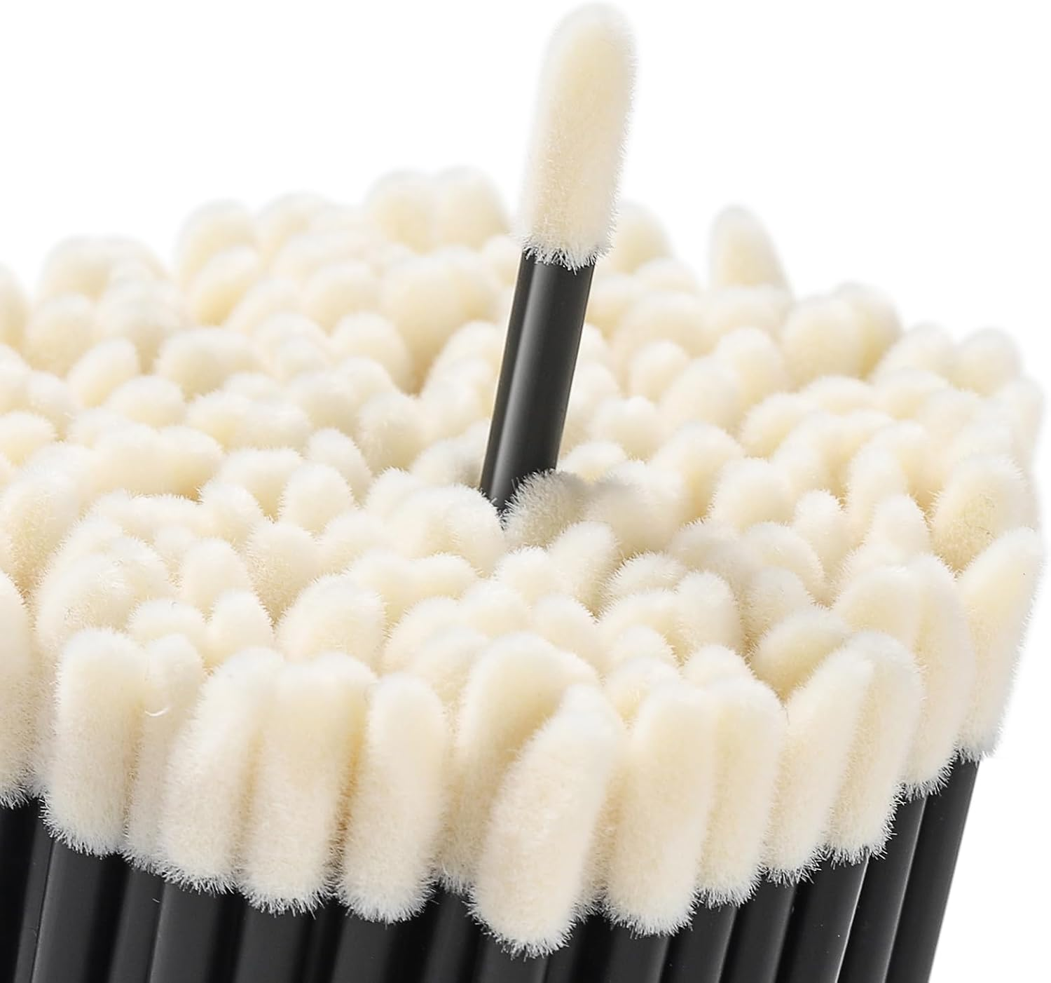 GEMSANVA 240 Pieces Disposable Lip Wands Lip Brushes,Lipstick Applicator Brushes Lip Gloss Wand,Soft Lint Free,Eyes & Lips Makeup Applicator Wands Tools（Black） image number 2