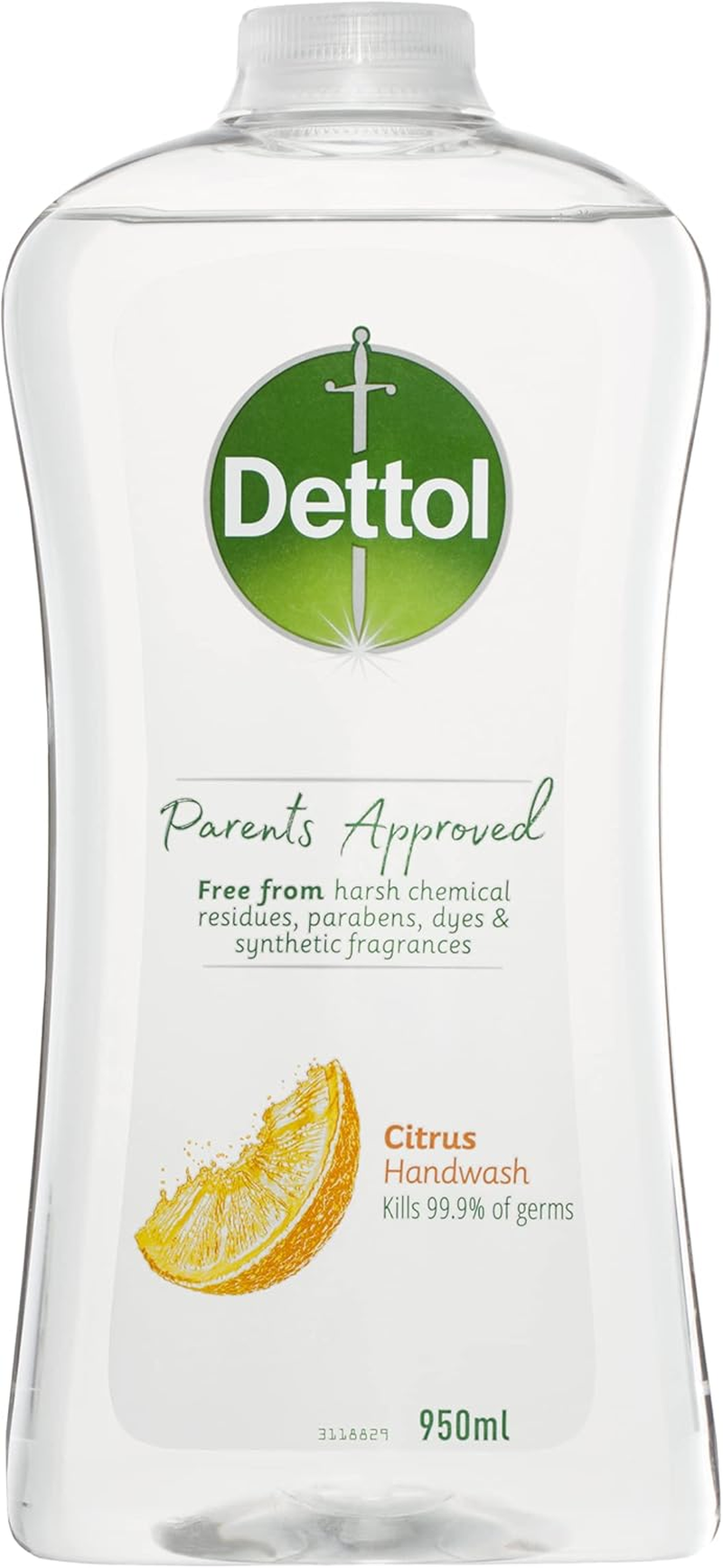 Dettol Parents Approved Citrus Hand Wash Refill 950 Ml image number 2