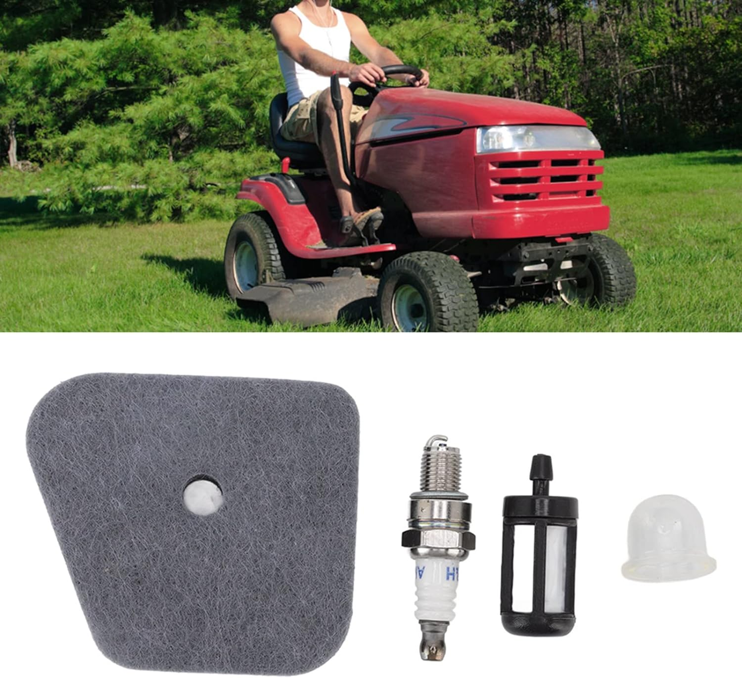 Air Filter Kit, Spark Plug Fuel Filter Bulb Kit, for FS87 FS90 FS100 FS100ARX FS110 FS130 FS310 FC100 FC110 FC90 FC95 FR130 FT100 FX130 image number 5