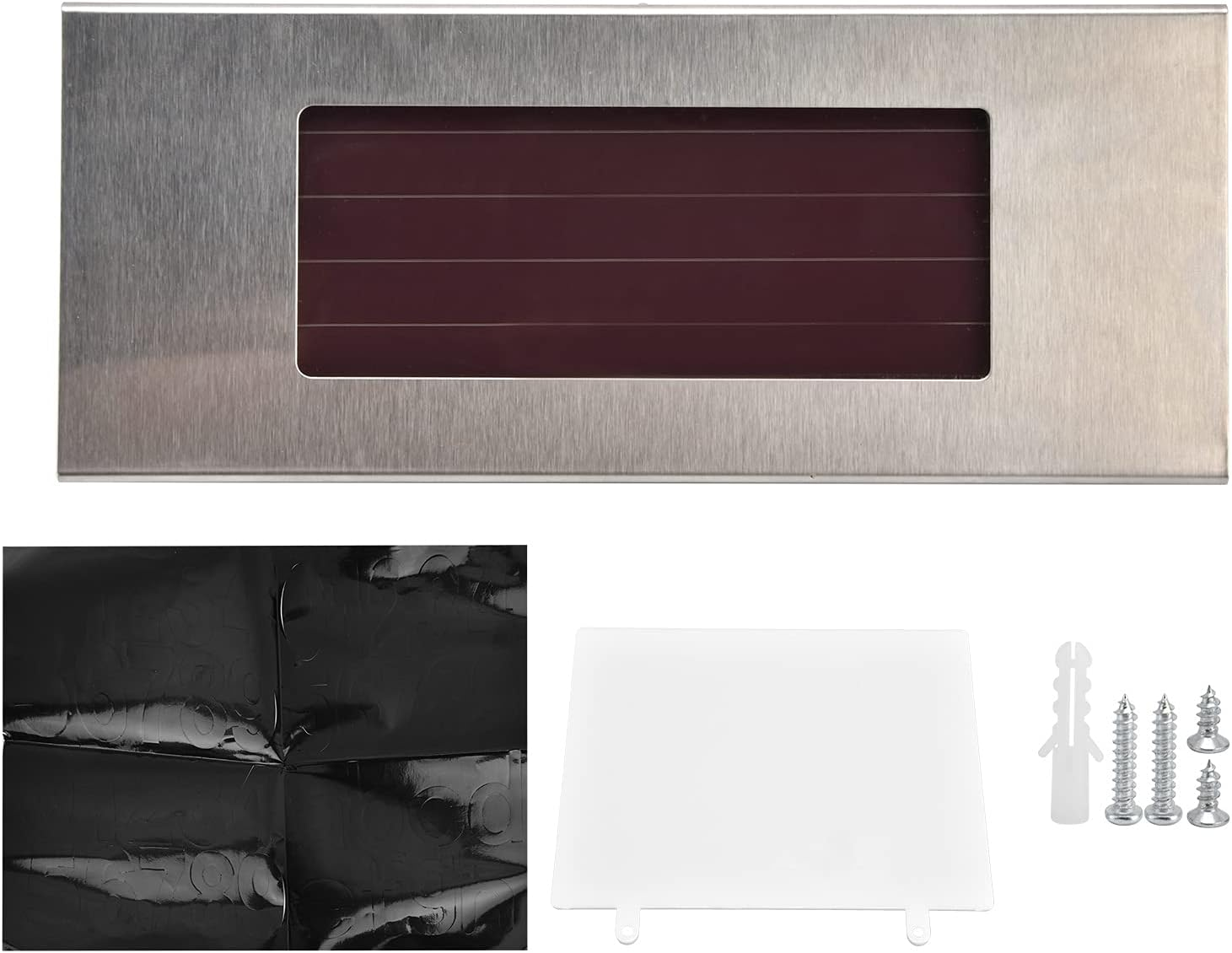 Alvinlite Numbers Plaque Solar Stainless Steel Address Plaques LED Address Sign for House Yard Outdoor Farms Numbers