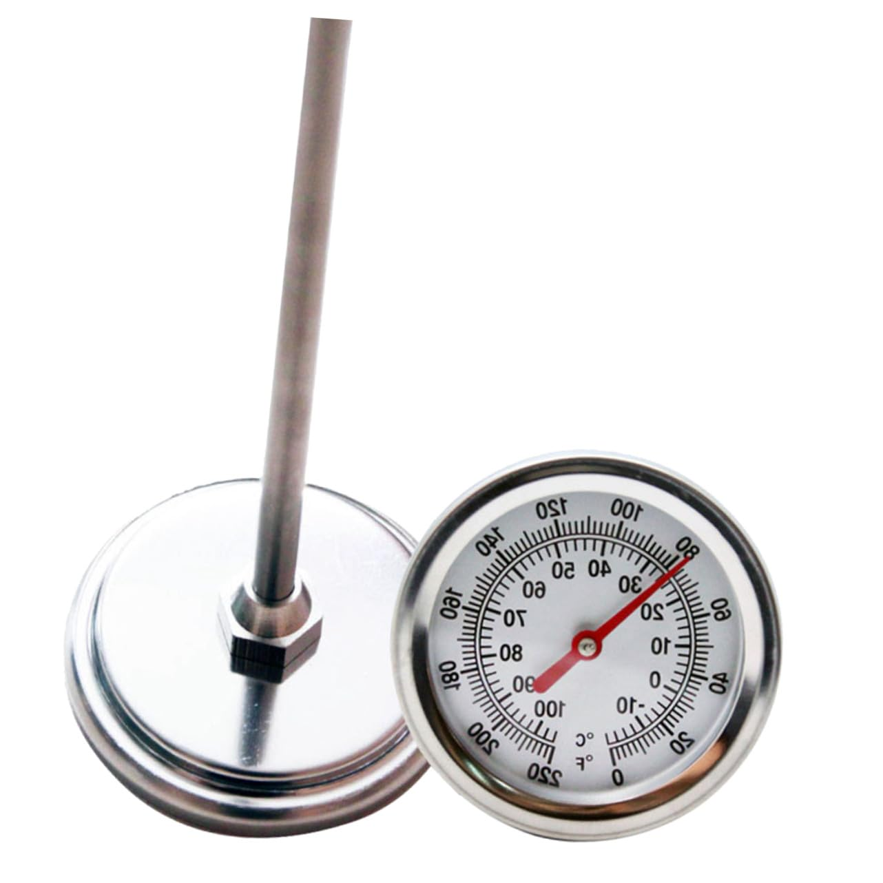 Ibasenice Stainless Steel Compost Soil Thermometer with Metal Measuring Probe Accurate Temperature Detector for Indoor Outdoor Gardening and Composting Rugged Design image number 5