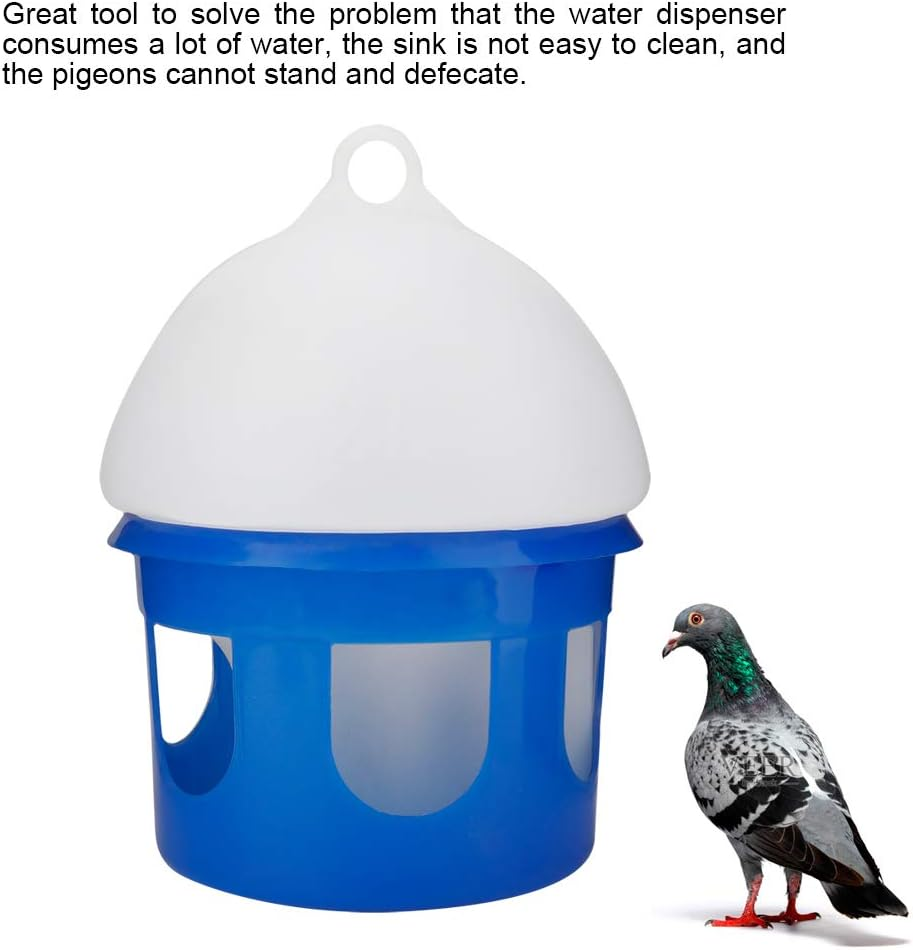 Automatic Pigeon Feeder, Water Dispenser, Birds, ABS Material Water Drinker, 360&deg; Rotating Circular Tube, Control Water Level, Non-Toxic, Durable, (2L) image number 3