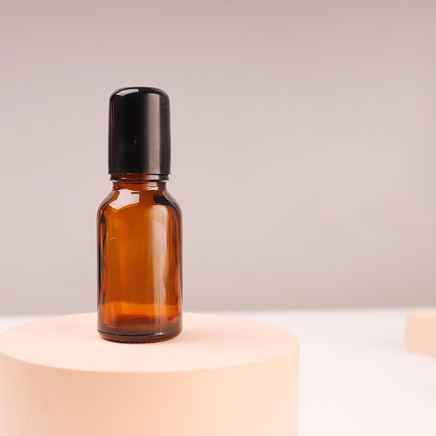 2 PCS 15Ml Rollerball Oil Dispenser Dark Glass Vials with Roller Ball Applicator Empty Roller Bottles for Castor Oil Eye Roller Containers image number 1