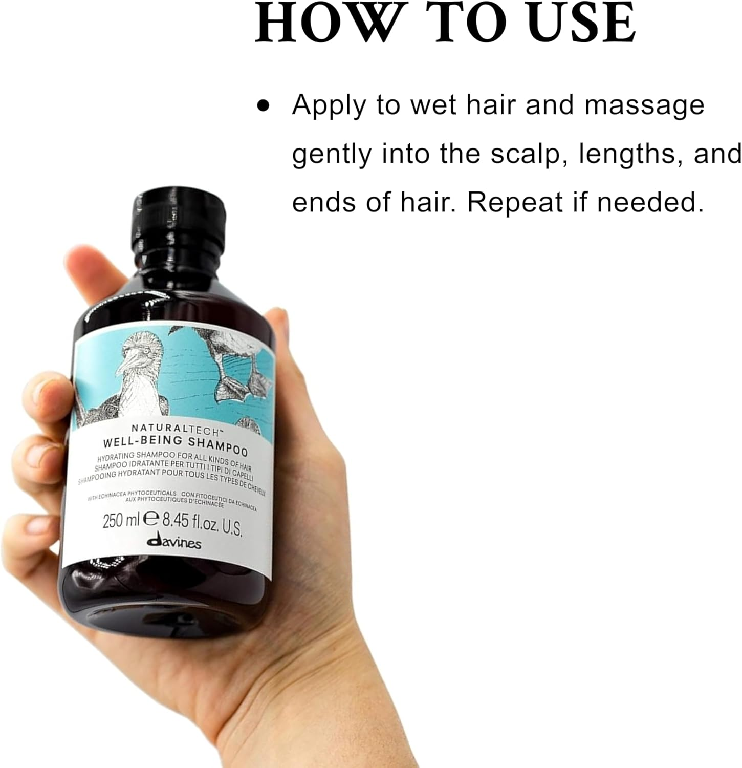 Davines Naturaltech Well-Being Shampoo by Davines for Unisex - 8.45 Oz Shampoo, 253.49999999999997 Milliliters image number 4