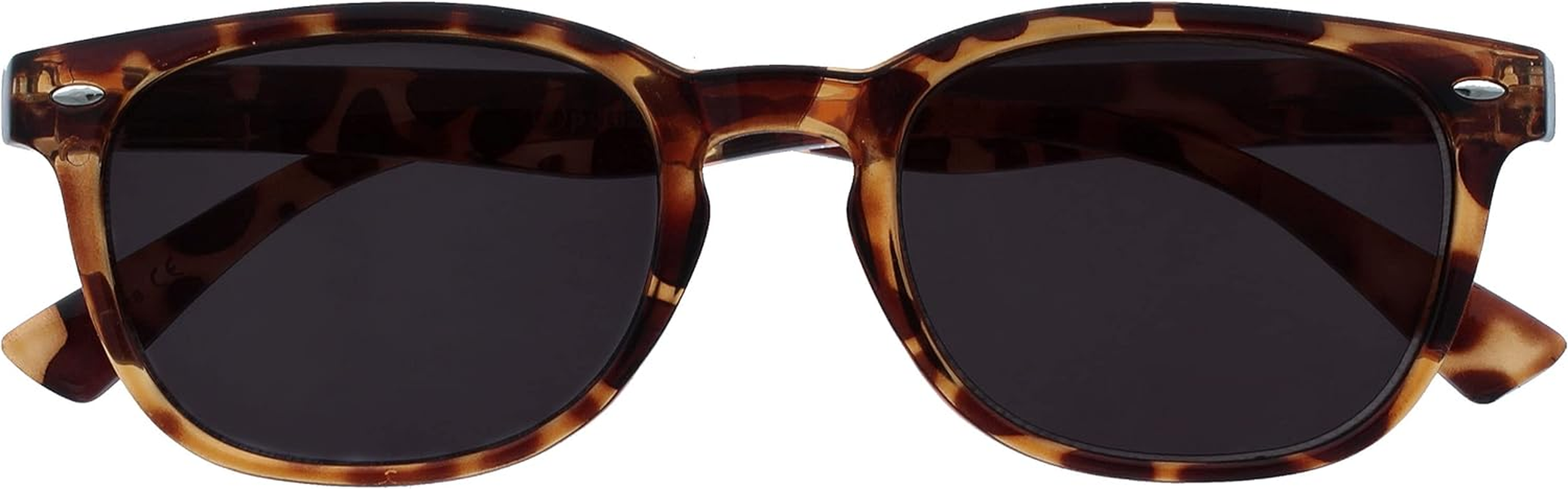 The Reading Glasses Company Brown Tortoiseshell Sun Readers UV400 Gregory Peck Style Mens Womens Spring Hinges S14-2T +2.50