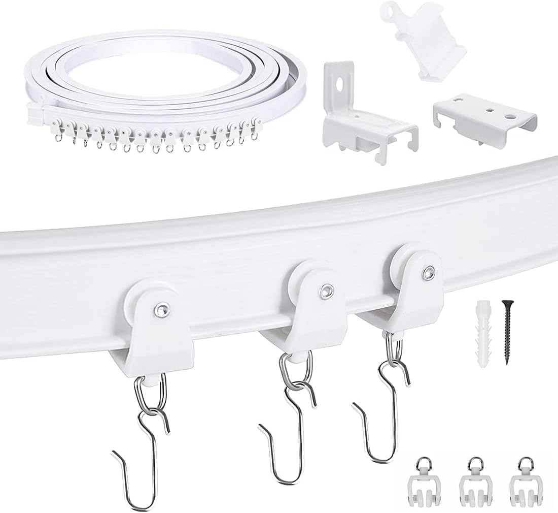 5 Meters (16.4FT) Flexible Bendable Ceiling Curtain Track,Room Divider, Window Treatment or Bay, Shower Track, Trailer Motorhome Curtain Track, Room Divider, Ceiling Track for Curtains image number 4