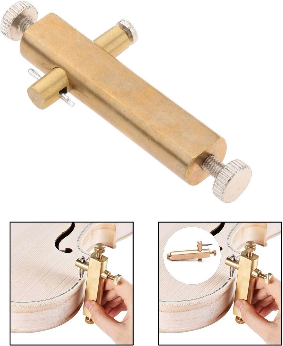 F Fityle Adjustable Purfling Groove Maker Guitar Inlaid Cutter Viola Making Tools, image number 3