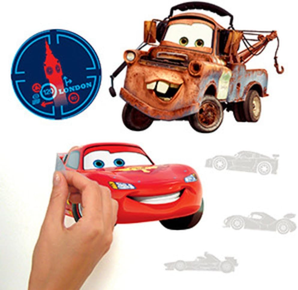 Roommates Disney Cars 2 Peel and Stick Wall Decal, Multicolour image number 2