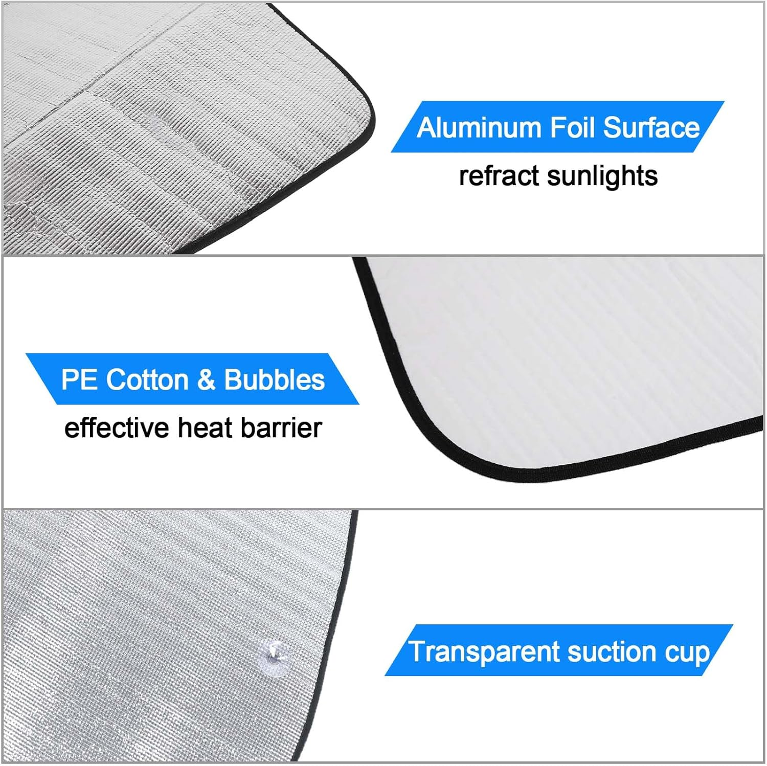Full Window Sun Shades | Reflective Windshield & Side Window Covers | UV & Heat Blocking Sunshade Set (BMW X5 2014-2018) image number 2