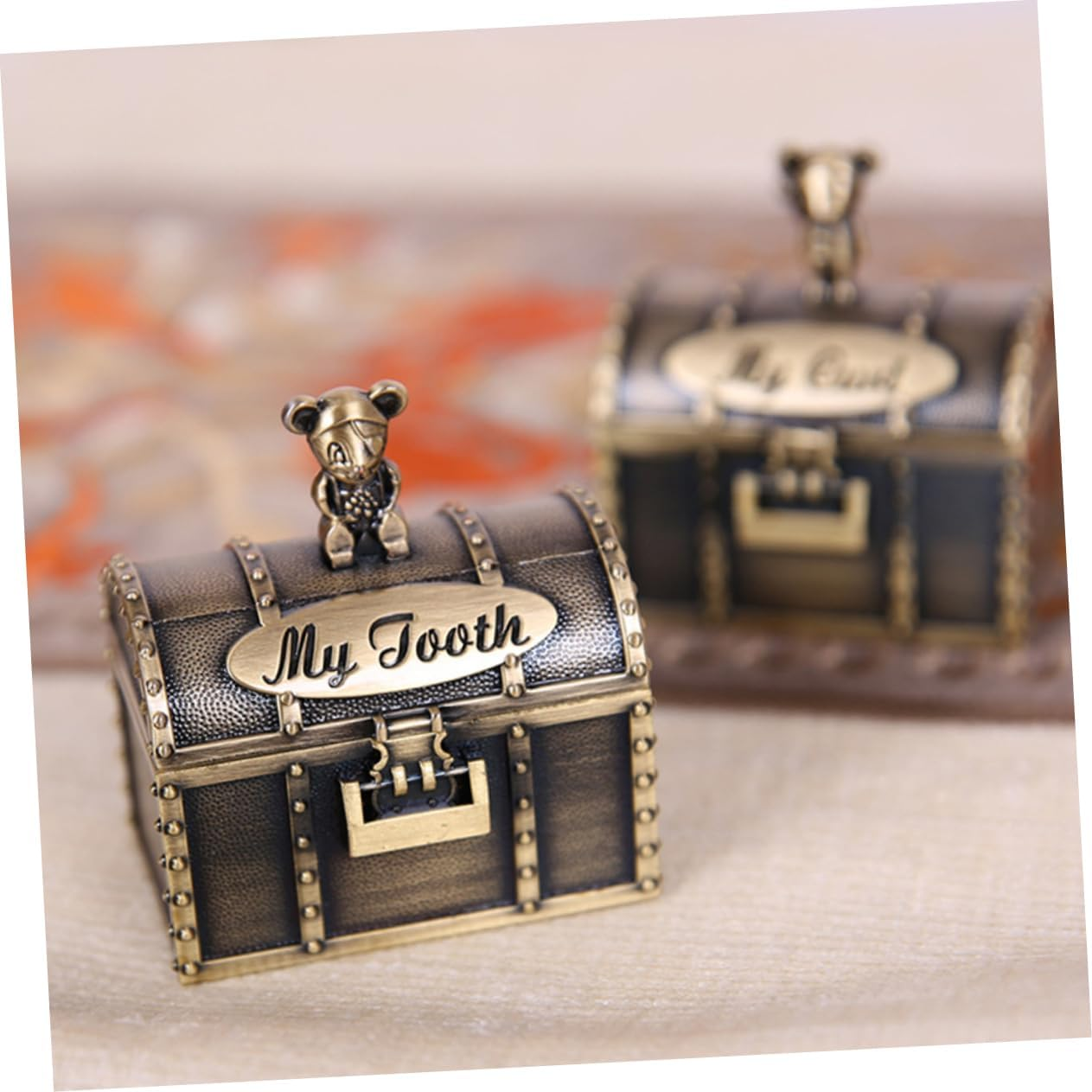 2Pcs Milestone Keepsake Box Tooth Storage for Boys and Girls Essential for Christmas Birthday image number 2