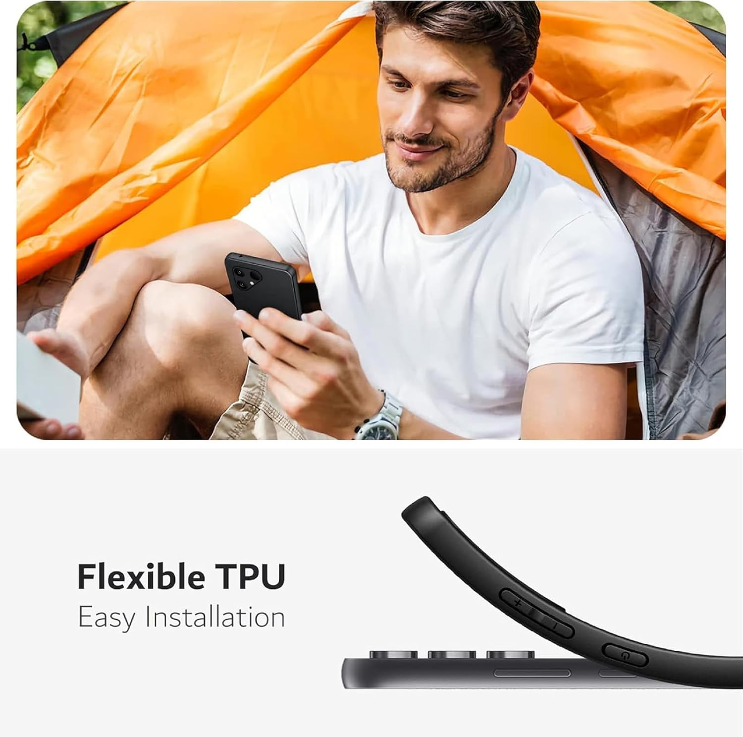 GIOPUEY Case Compatible with Fairphone 6, Ultra-Thin Soft Anti-Fingerprint Protective Case Cover [Wear Resistant] &ndash; Black image number 6