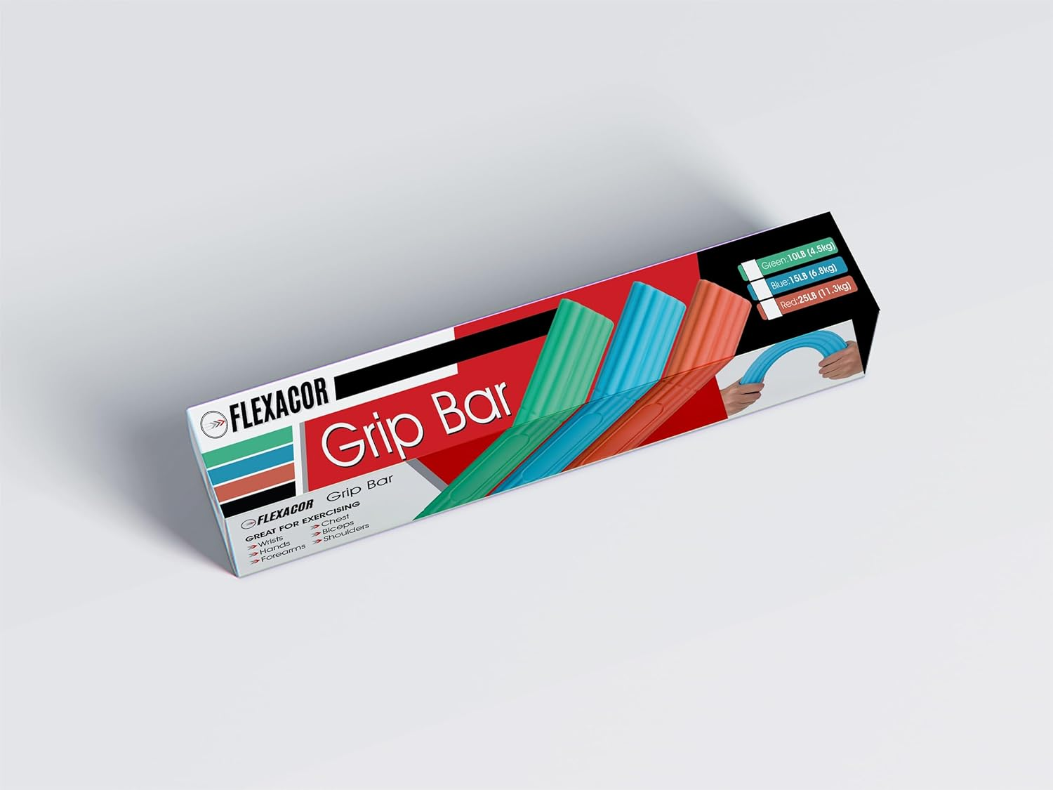 FLEXACOR Flex Therapy Bar, Grip Bar, Exercise Bar, Resistance Bar Used to Rehabilitate Wrist, Forearm and Elbow Conditions, Tennis Elbow, Golfers Elbow image number 2