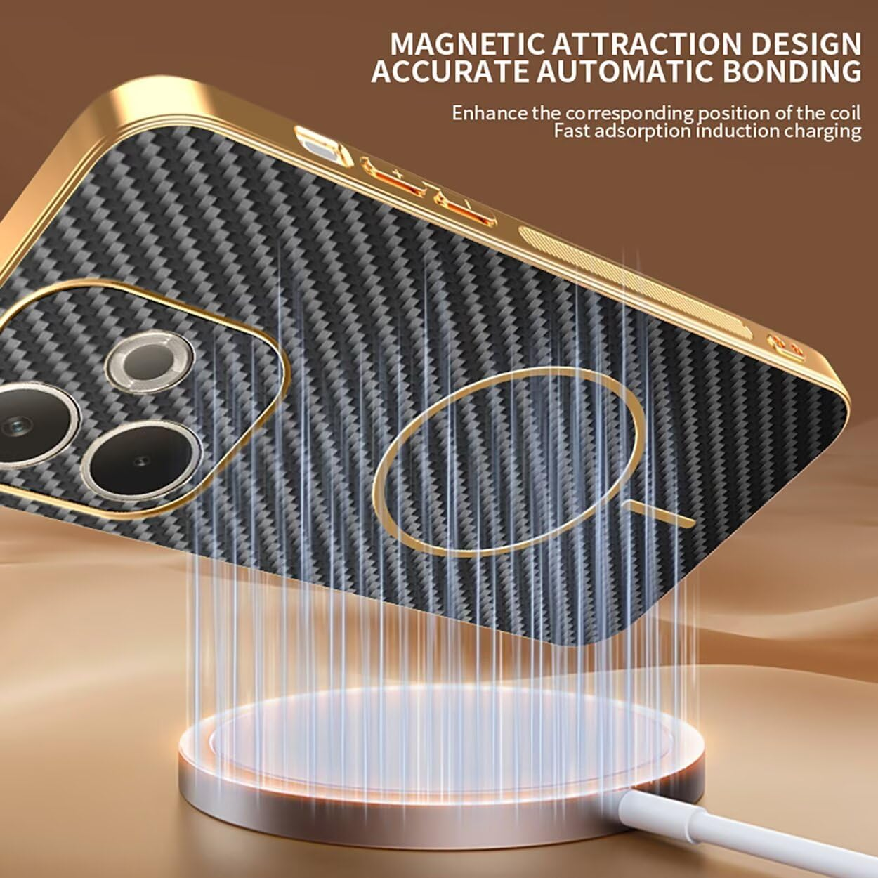 COMAKU Ultra-Thin Electroplating PU Leather + TPU Silicone Case for OPPO A5 Pro 5G/4G, Stylish Skin Texture Is Non-Slip and Shockproof Magnetic Phone Case Cover - Black image number 6