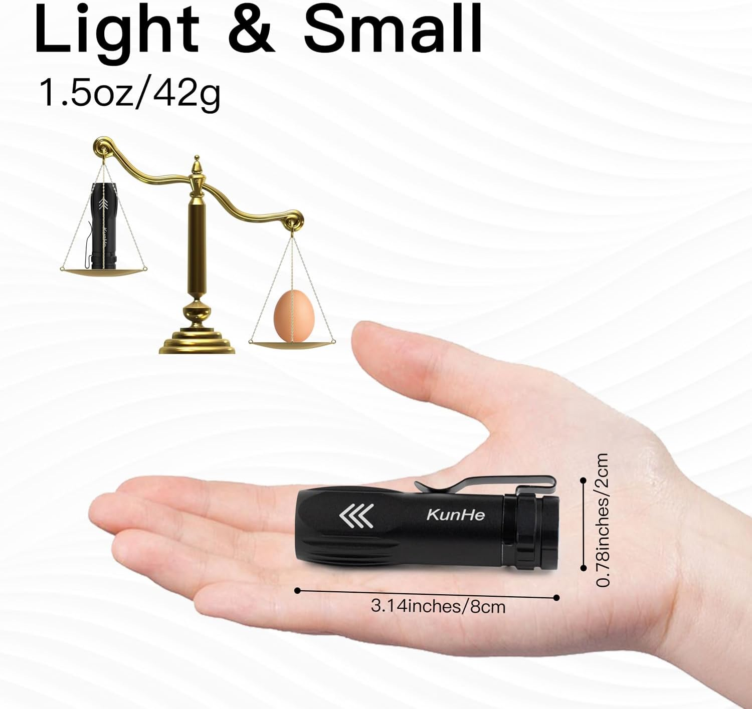 Kunhe 10 Pack Small Rechargeable Flashlights Bulk USB-C Mini High Lumen Flashlight Clip-On Portable Pocket Flash Light for EDC Emergency Home Use image number 4