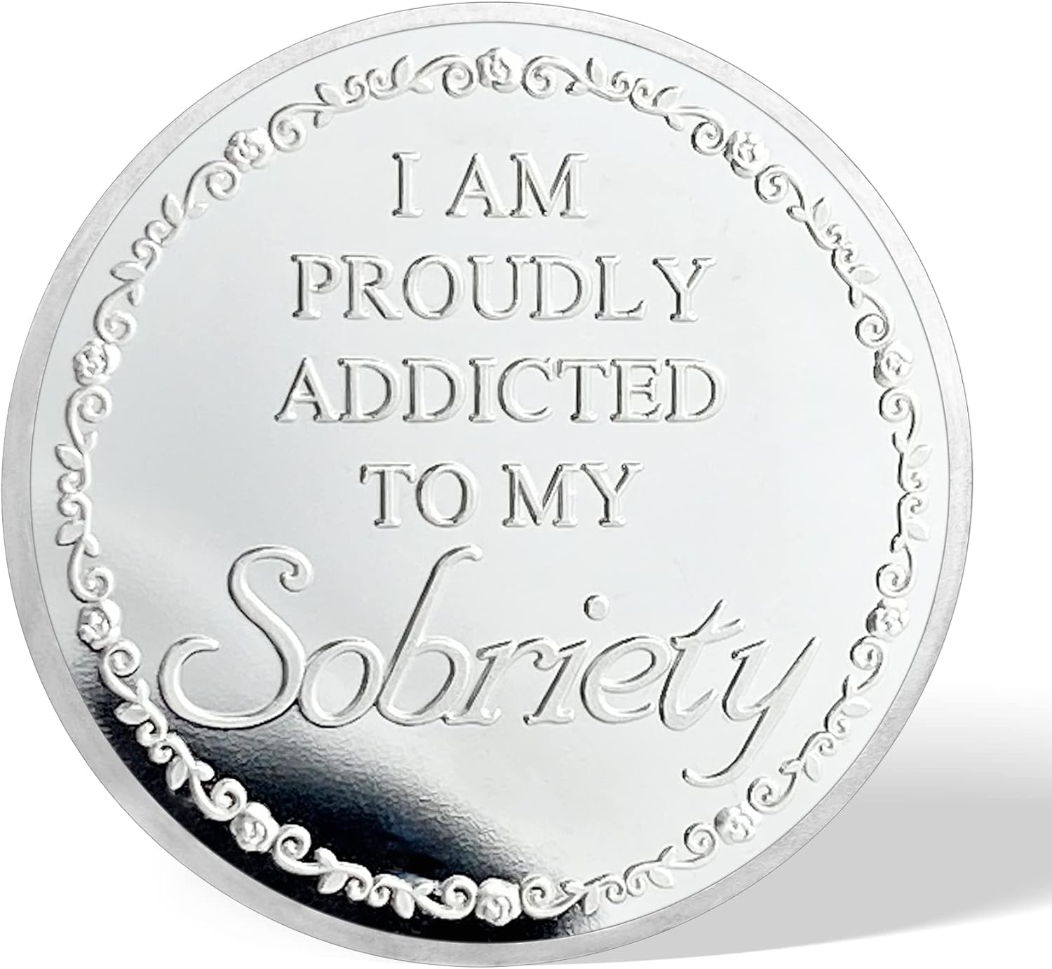 3 Year Sobriety Coin - Sober Woman - AA Medallion Chips Recovery Token for Woman image number 5