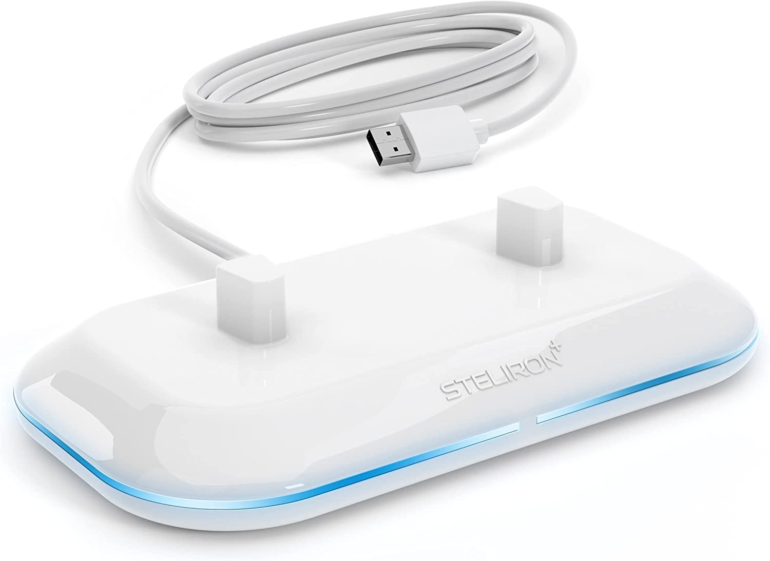 GALVANOX 2-In-1 Dual Toothbrush Charger Compatible with Oral B Electric Toothbrushes, Replacement for 3757 - Works Braun Oralb Pro Advantage Smart Genius Vitality Io & Kids Models, White (TBCH220) image number 6